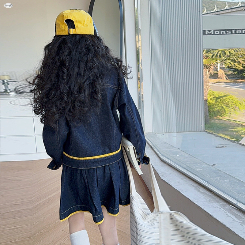 Baby Clothing Yellow - Conjunto de Jaqueta de Denim Amarela