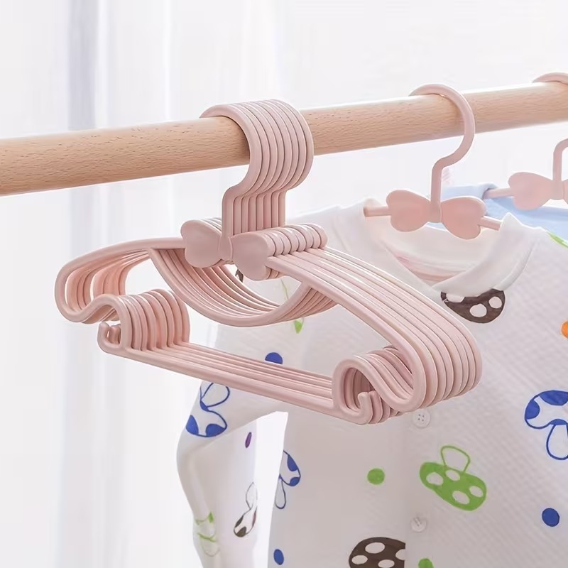 Baby Clothing Drying Rack - 10-100 pçs crianças cabides de plástico