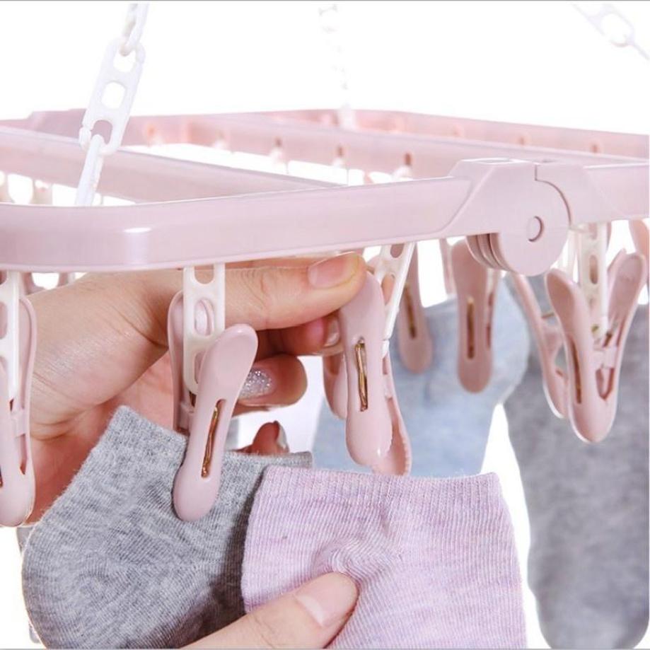 1 Pcs 32 Clips Folding Clothes - Baby Clothing Drying Rack avaliação e preço
