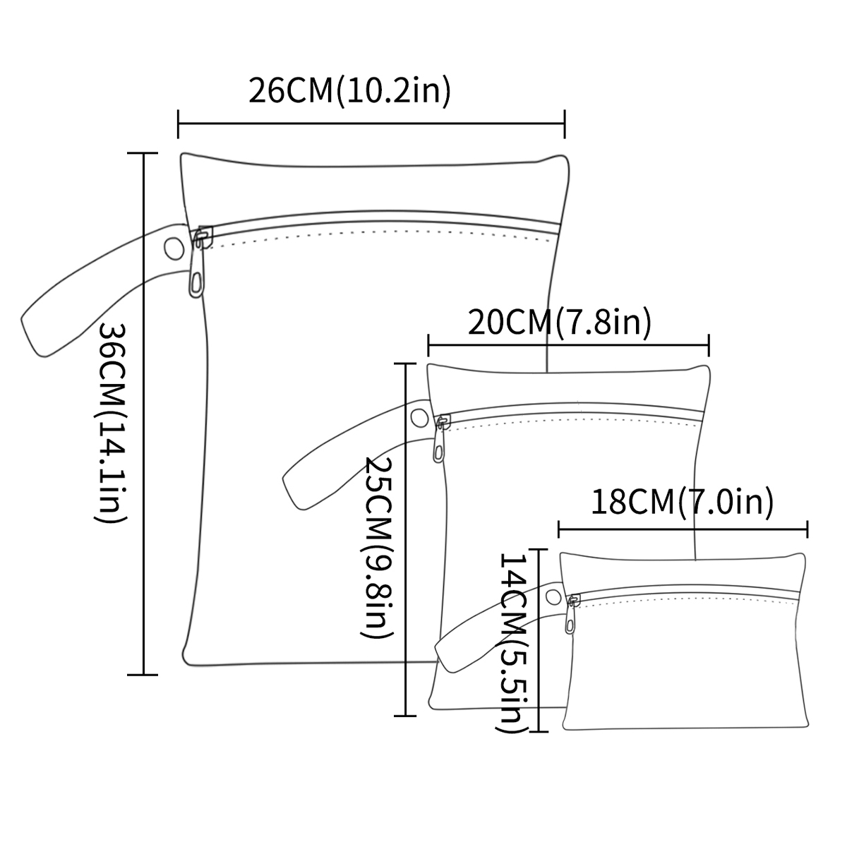 3 pçs/s tamanho diferente saco - Baby Clothing Patterns avaliação e preço
